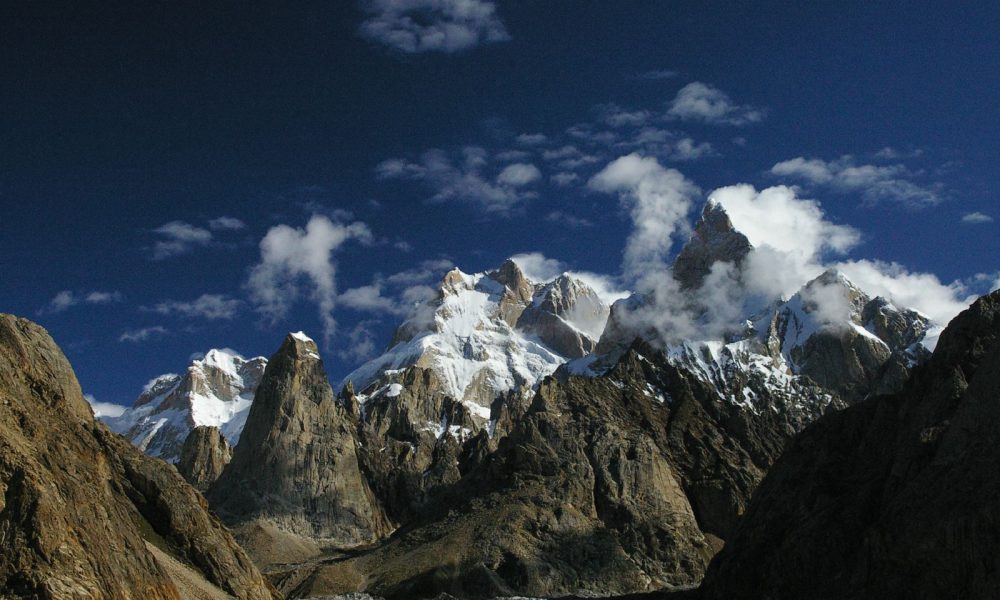 Latok Peak Gilgit-Baltistan The Ogre 6500m Pakistan Biafo Glacier trekking and climbing Gilgit-Baltistan mountain expeditions Technical climbs in Karakoram Adventure travel Pakistan High-altitude mountaineering Pakistan Biafo Glacier adventure tours