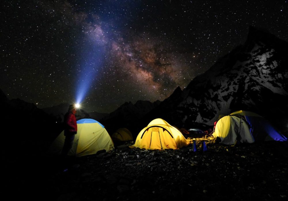 camp at night