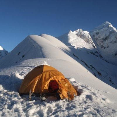 climber on spantik Baltoro concordia trek- k2 base camp trek