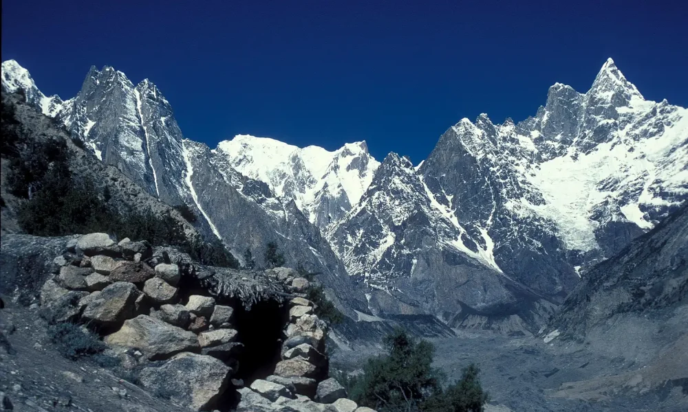 Hachindar Chhish peak towering in Batura Muztagh Gilgit Baltistan