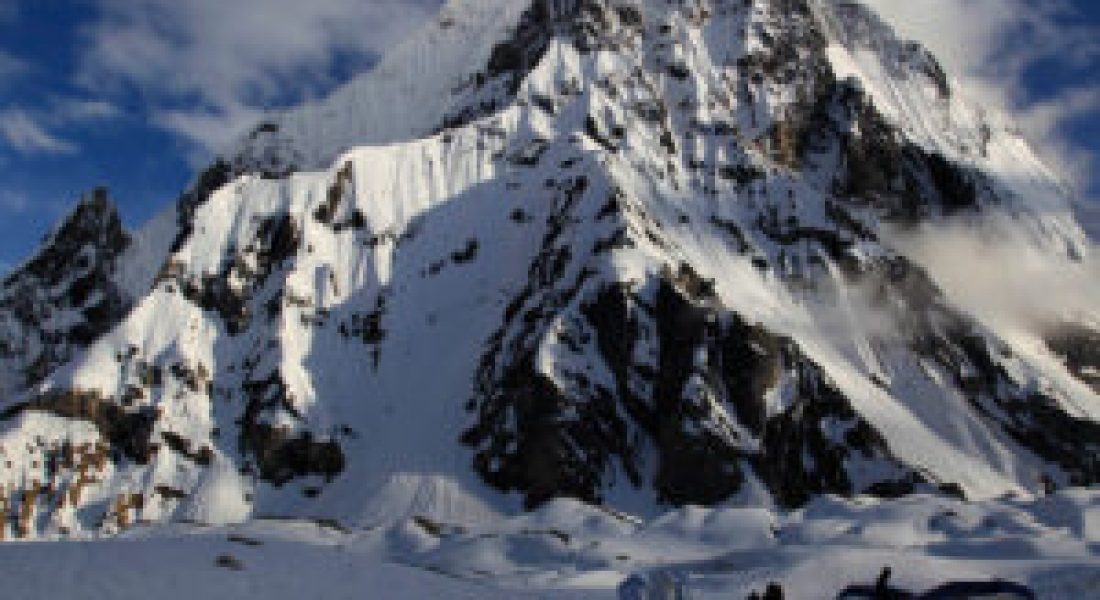 “Bojohagur Duanasir (7,329 m) rising above the Ultar Glacier in Hunza, Karakoram”