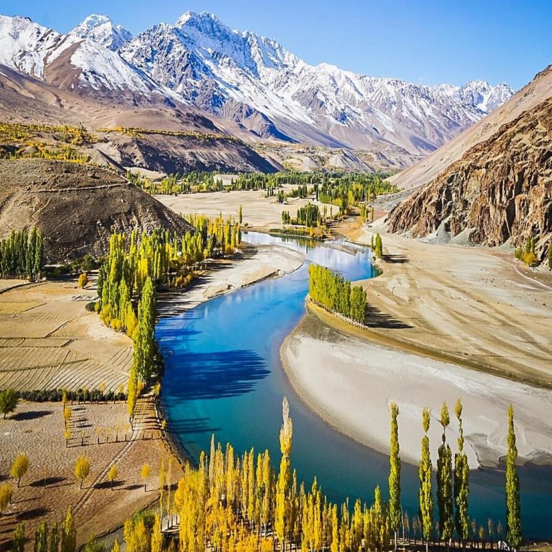 majestic view of sky blue river at phunder