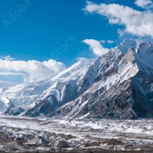 Vigne Peak towering in the Karakoram Range Gilgit Baltistan